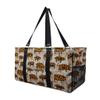 NGIL Extra Large Utility Tote Reusable Grocery Bag Oversized Collapsible for Groceries, Storage, Picnic, Beach (Sunflower Pig-black) view 1