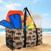 NGIL Extra Large Utility Tote Reusable Grocery Bag Oversized Collapsible for Groceries, Storage, Picnic, Beach (Sunflower Pig-black) view 3