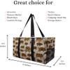 NGIL Extra Large Utility Tote Reusable Grocery Bag Oversized Collapsible for Groceries, Storage, Picnic, Beach (Sunflower Pig-black) view 4