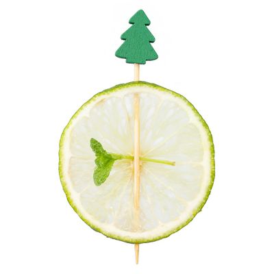 Restaurantware 3.5 Inch Christmas Tree Picks 1000 Sturdy Christmas Skewers - Sharp Point Disposable Green Bamboo Christmas Food Picks Use At Holiday Parties For Appetizers or Cocktails