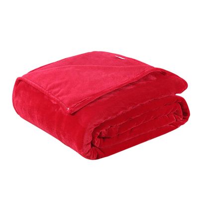 Amosfun Blankets Blanket Twin Fleece Fuzzy Gorgeous Flannel Fleece Pet Cozy Towel Solid Color Pet Bright Red
