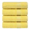 Ample Decor Bath Towels 100% Cotton 30 X 54 Inch 600 GSM Soft Quick Dry Bathroom Towel - 4pcs Yellow view 1
