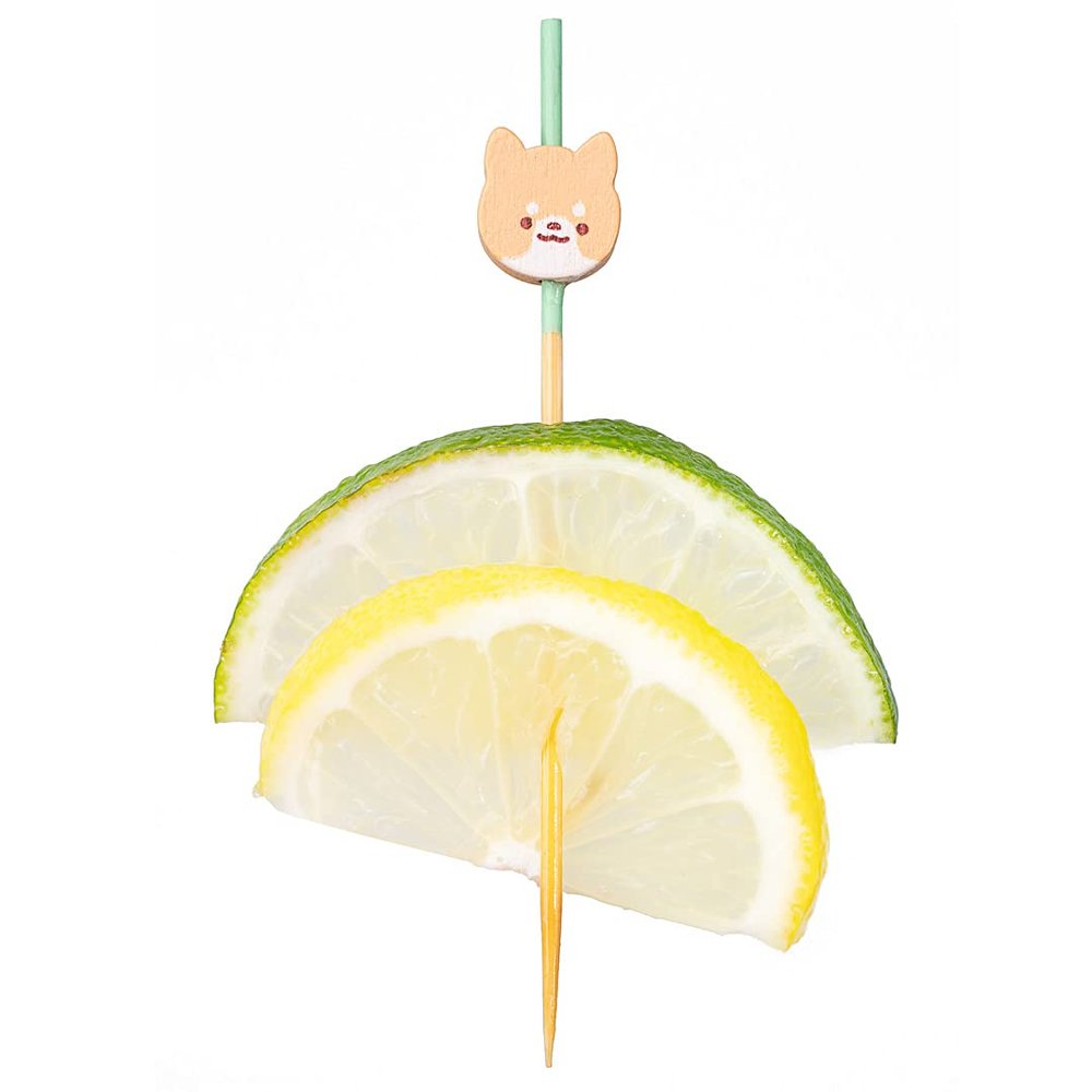 Restaurantware 3.5 Inch Cocktail Skewers 1000 Cat Design Cat Toothpicks - Pointed Sturdy Orange Bamboo Cat Cupcake Toppers Disposable For Fruits Desserts Or Sandwiches
