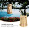 1pc Woven Candle Lantern Retro Hanging Lantern for and Parties Warm Light Decor for Creating Festive Mood and Rural Ambiance view 2