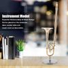 Miniature Trombone Model 5 Inch Gold Plated with Display Stand Case for Music Collectors Office Desk Display 24K Finish Authentic Replica Gift Idea for Band Alumni view 2