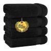 Cotton Paradise Hand Towels for Bathroom, 100% Cotton Turkish 4 Piece Hand Towel Set, Soft Absorbent Face Towels, Black Hand Towels view 1