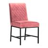 Armen Living Napoli Modern Dining Room Accent Chair for Kitchen Table Home Office Desk, Set of 2, Pink view 3