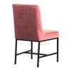 Armen Living Napoli Modern Dining Room Accent Chair for Kitchen Table Home Office Desk, Set of 2, Pink view 4