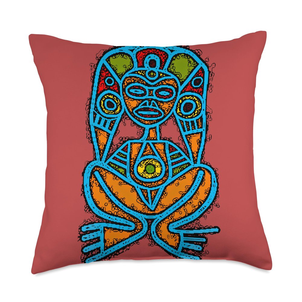 Atabey Goddess Taino Art Symbol Puerto Rico Boricua Throw Pillow