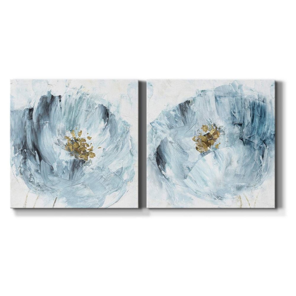 Renditions Gallery Blue Serenity Wall Art, Premium Gallery Wrapped Canvas Decor, Ready to Hang, 16 in H x 16 in W, Made in America Print