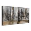 Renditions Gallery New York Cityscape Wall Art, Premium Gallery Wrapped Canvas Decor, Ready to Hang, 16 in H x 16 in W, Made in America Print view 2