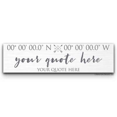 50th Anniversary Gift | 20" x 6" Wood Sign | Personalized with YOUR info + GPS Coordinates