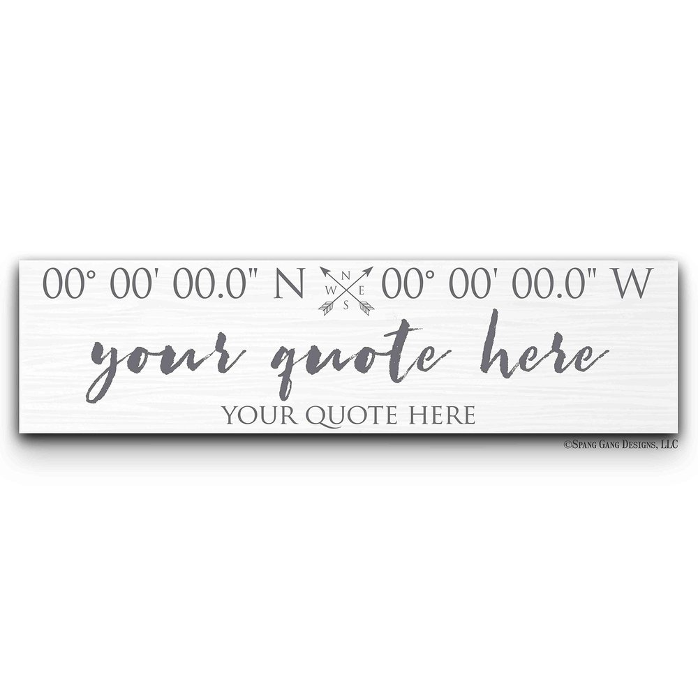 50th Anniversary Gift | 20" x 6" Wood Sign | Personalized with YOUR info + GPS Coordinates