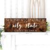 50th Anniversary Gift | 20" x 6" Wood Sign | Personalized with YOUR info + GPS Coordinates view 3