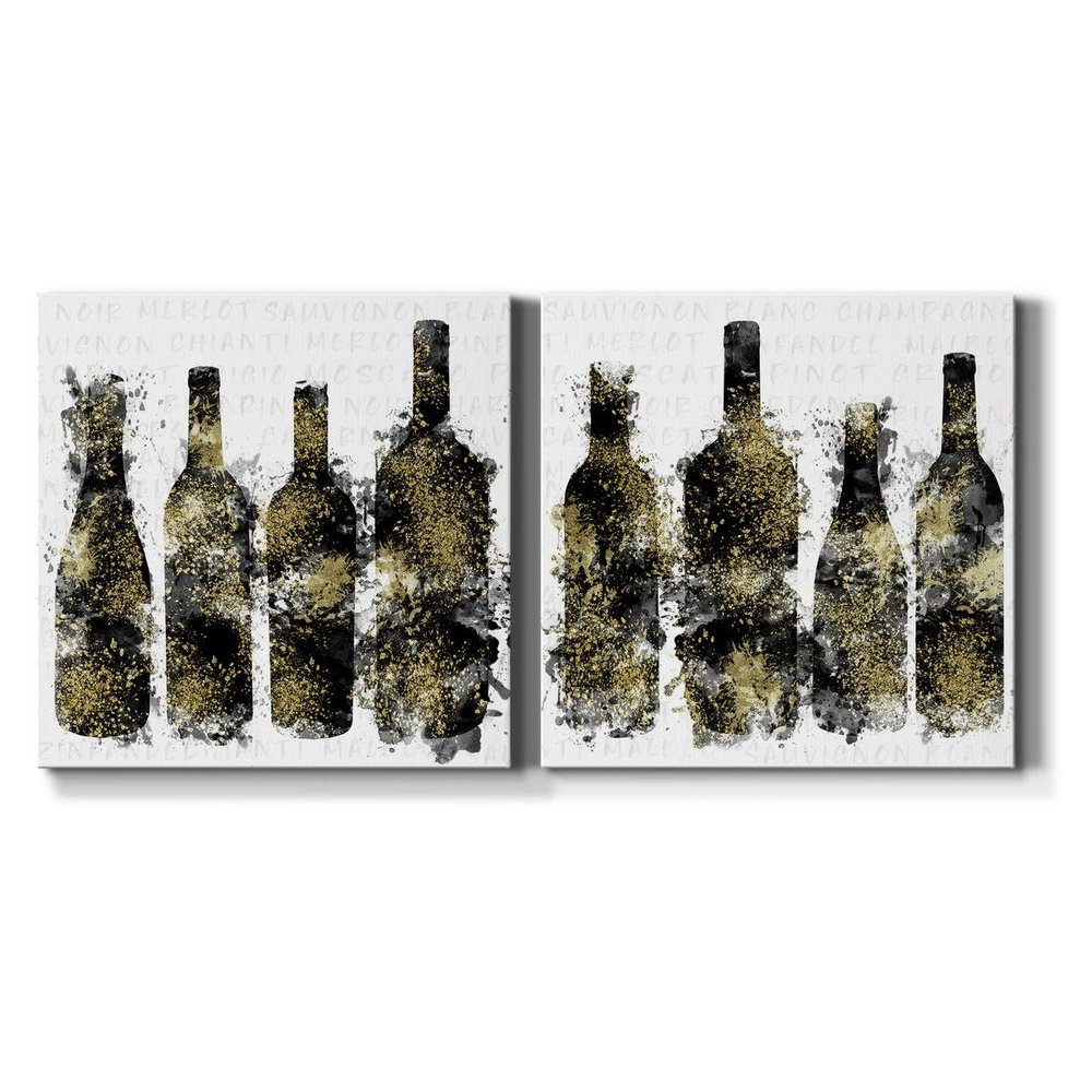 Renditions Gallery Splash of Wine Wall Art, Premium Gallery Wrapped Canvas Decor, Ready to Hang, 16 in H x 16 in W, Made in America Print