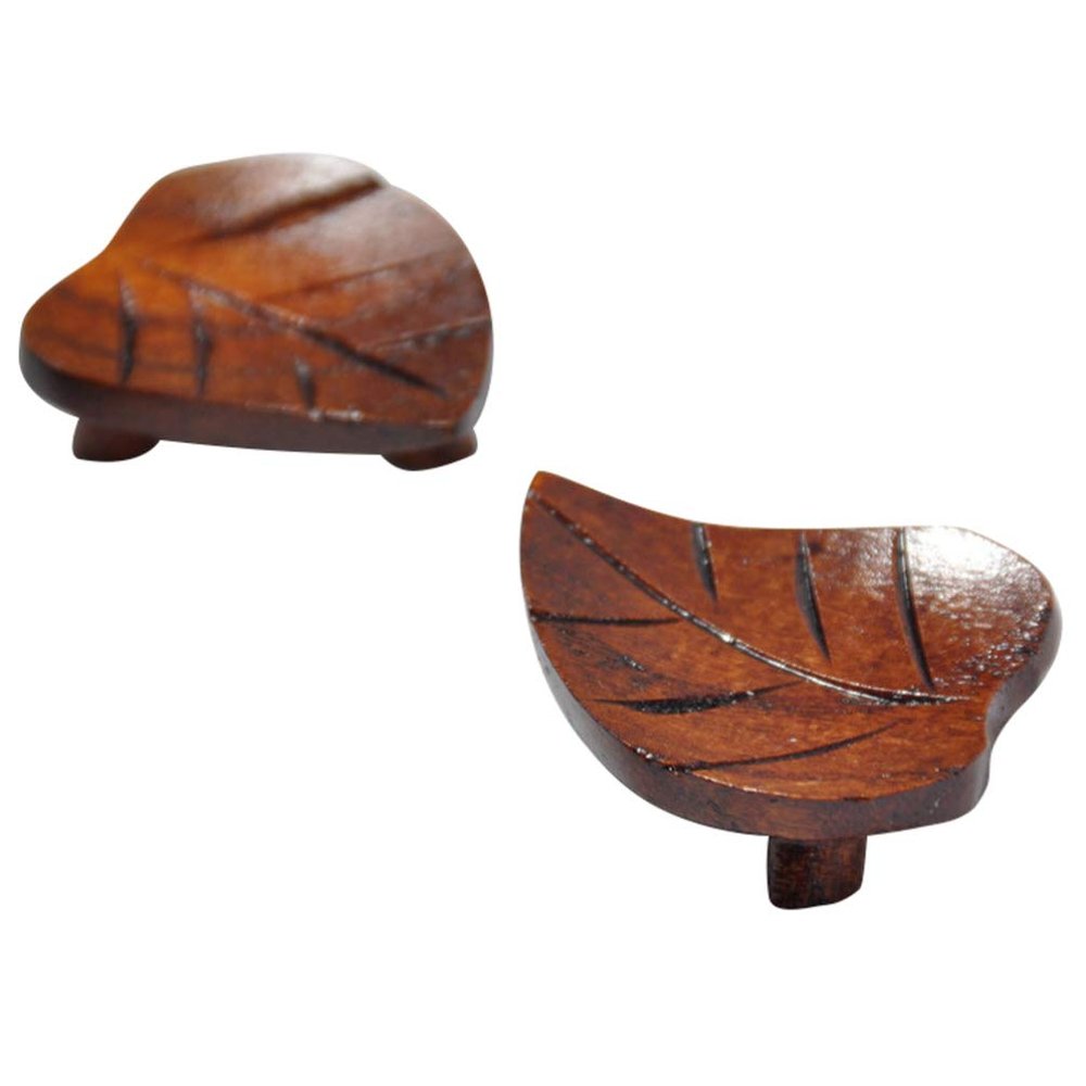 2pcs Wooden Chopstick Rest Holder with Solid Base for Flatware