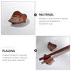 2pcs Wooden Chopstick Rest Holder with Solid Base for Flatware view 3