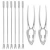 Stainless Steel Crab Tool Set 8pcs for Crab Legs and Oysters Xmas view 2