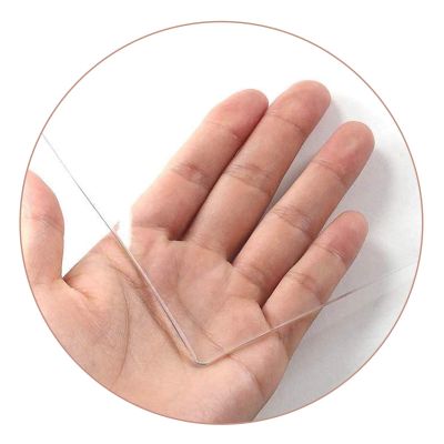 Clear Table Protector Plastic Waterproof Tablecloth Desk Cover 1MM Thickness Non-Slip Protective Pads Rectangle Vinyl Table Cover, PVC Desk Mat for Coffee Tabletop ALGFree