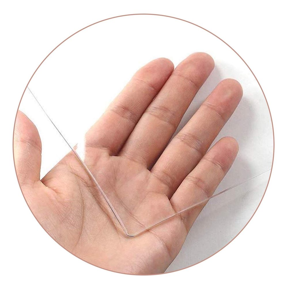 Clear Table Protector Plastic Waterproof Tablecloth Desk Cover 1MM Thickness Non-Slip Protective Pads Rectangle Vinyl Table Cover, PVC Desk Mat for Coffee Tabletop ALGFree