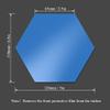 N/A/ 20 Pieces Hexagon Acrylic Mirror Sticker Sheet, Self Adhesive Golden Mirror Wall Decor, Removable Wall Stickers for Bathroom Living Room Bedroom Decal (5x4.3x2.5inch) (Blue) view 3