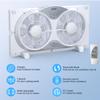 shinic Window Fan with Reversible Airflow Quiet, Twin 9" Blades, Full Remote Control, 3 Functions-3 Speeds, Bathroom Kitchen Window Exhaust Fan, Width Adjustable (From 23.5" to 37") ETL Certified view 2