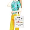 A Wise Woman Once Said Im Outta Here Canvas Tote Bag, Reusable Shopping Bag For Women, Eco-Friendly Handbags For Women Girls view 3