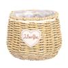 1pc Decorative Woven Flower Basket for Festivals and Home Decor Multi-functional Storage for Fresh and Dried Flowers Natural Khaki Straw Design Style view 1