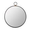 A&B Home 24'' Round Black Wall Mirror Circle Metal Frame Decor Bathroom Bedroom Washroom view 1
