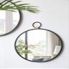 A&B Home 24'' Round Black Wall Mirror Circle Metal Frame Decor Bathroom Bedroom Washroom view 4