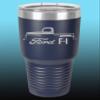 1948-52 Ford F1 Pickup Truck 30oz Stainless Steel Tumbler w/Clear Lid navy view 1