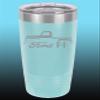 1948-52 Ford F1 Pickup Truck 20oz Stainless Steel Tumbler w/Clear Lid seafoam view 1