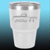 1948-52 Ford F1 Pickup Truck 30oz Stainless Steel Tumbler w/Clear Lid white view 1
