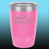1948-52 Ford F1 Pickup Truck 20oz Stainless Steel Tumbler w/Clear Lid pink view 1
