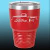 1948-52 Ford F1 Pickup Truck 30oz Stainless Steel Tumbler w/Clear Lid red view 1