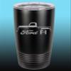 1948-52 Ford F1 Pickup Truck 20oz Stainless Steel Tumbler w/Clear Lid black view 1