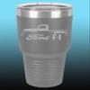 1948-52 Ford F1 Pickup Truck 30oz Stainless Steel Tumbler w/Clear Lid grey view 1