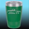 1948-52 Ford F1 Pickup Truck 20oz Stainless Steel Tumbler w/Clear Lid green view 1