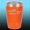 1948-52 Ford F1 Pickup Truck 20oz Stainless Steel Tumbler w/Clear Lid orange view 1