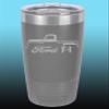1948-52 Ford F1 Pickup Truck 20oz Stainless Steel Tumbler w/Clear Lid grey view 1