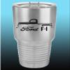 1948-52 Ford F1 Pickup Truck 30oz Stainless Steel Tumbler w/Clear Lid stainless view 1