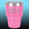 1948-52 Ford F1 Pickup Truck 30oz Stainless Steel Tumbler w/Clear Lid pink view 1