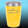 1948-52 Ford F1 Pickup Truck 20oz Stainless Steel Tumbler w/Clear Lid yellow view 1