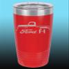 1948-52 Ford F1 Pickup Truck 20oz Stainless Steel Tumbler w/Clear Lid red view 1