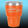 1948-52 Ford F1 Pickup Truck 30oz Stainless Steel Tumbler w/Clear Lid orange view 1