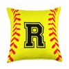 R Softball Jersey Uniform Name Initial Letter Game Play Fun Throw Pillow view 1
