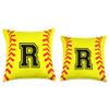 R Softball Jersey Uniform Name Initial Letter Game Play Fun Throw Pillow view 3