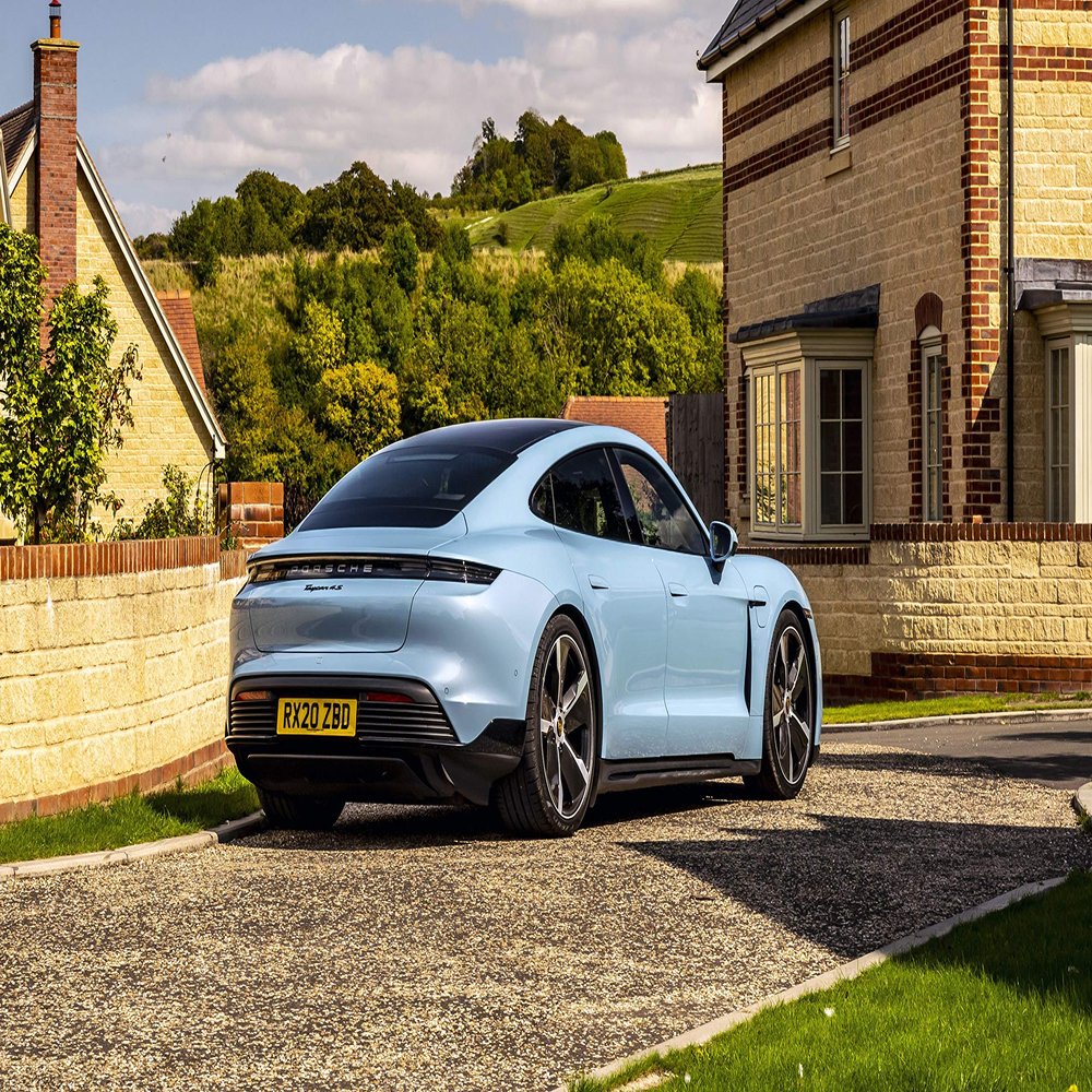 Iconic Arts Laminated 42x24 Poster: Porsche taycan 4s 2021 3 4k 5k hd Cars HD