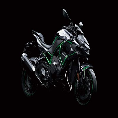 Iconic Arts Laminated 42x24 Poster: 2020 Kawasaki z h2 Superbike 4k HD
