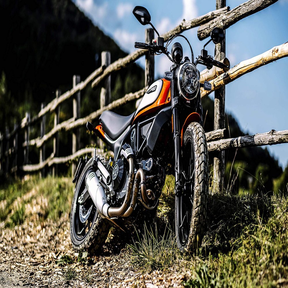 Iconic Arts Laminated 42x24 Poster: 2019 Ducati Scrambler icon 4k HD